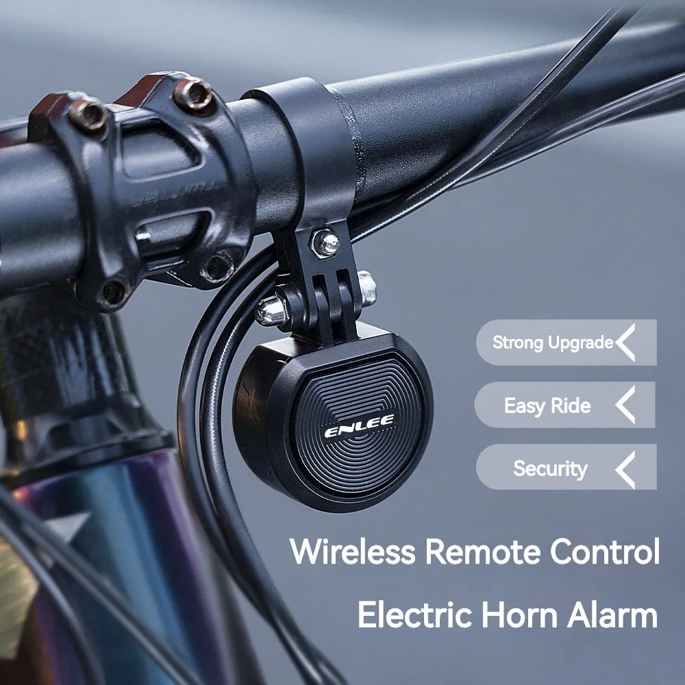 ENLEE Electric Bell 120DB USB Charge Bicycle Cycle Motorcycle Scooter Trumpet Horn Anti-Theft Alarm Siren & Remote Control