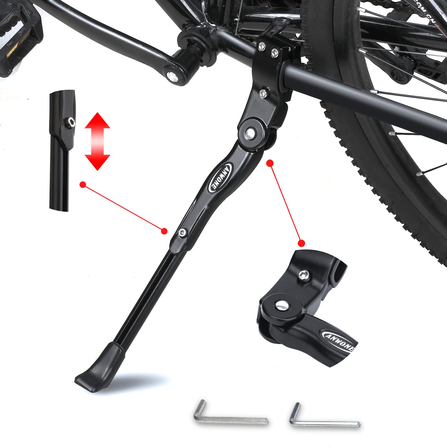 Bicycle Alloy Stand Non-Slip Rubber Stand 22-28 inches