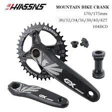 HASSNS Bicycle Hollowtech Crankset Mtb 104 BCD