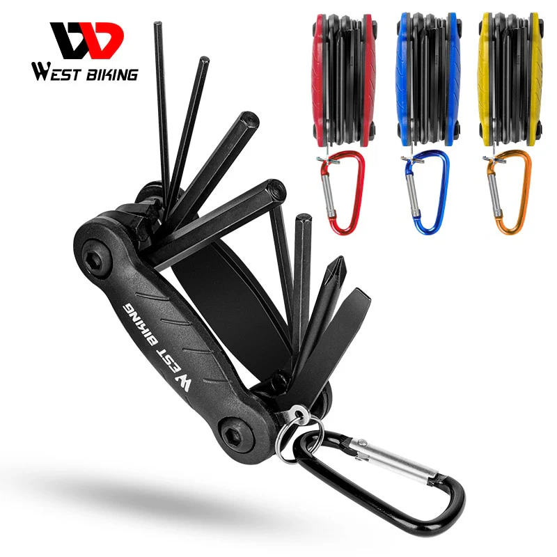 WEST BIKING Cycling Multi-tool Hexagon Wrench Screwdriver Bottle Opener