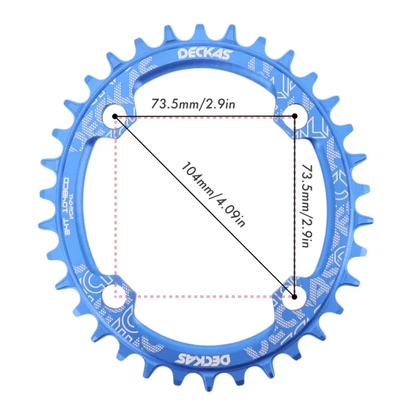Deckas 96 BCD Chainring Oval 32T 34T 36T 38 Cycling Bike Bicycle Chainwheel Tooth Plate 96bcd 96s - Image 4