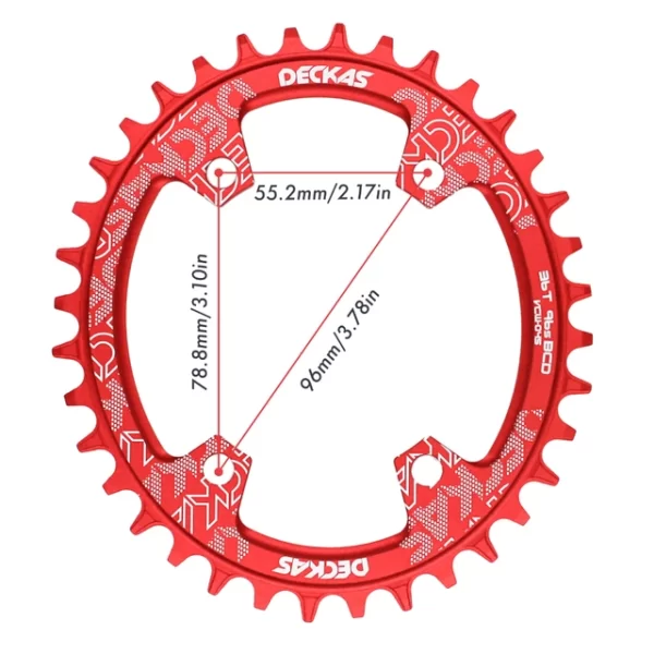 Deckas 96 BCD Chainring Oval 32T 34T 36T 38 Cycling Bike Bicycle Chainwheel Tooth Plate 96bcd 96s - Image 3