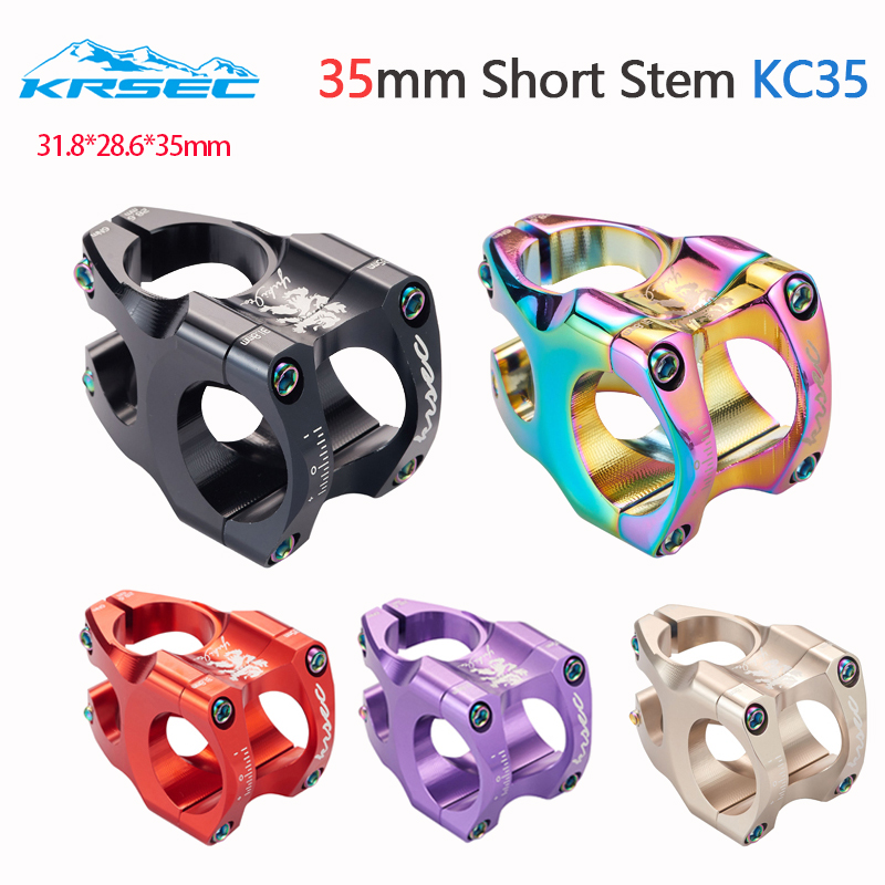 KRSEC KC35 Bike Handlebar Stem Mtb Mountain Bike 35mm Short Stem