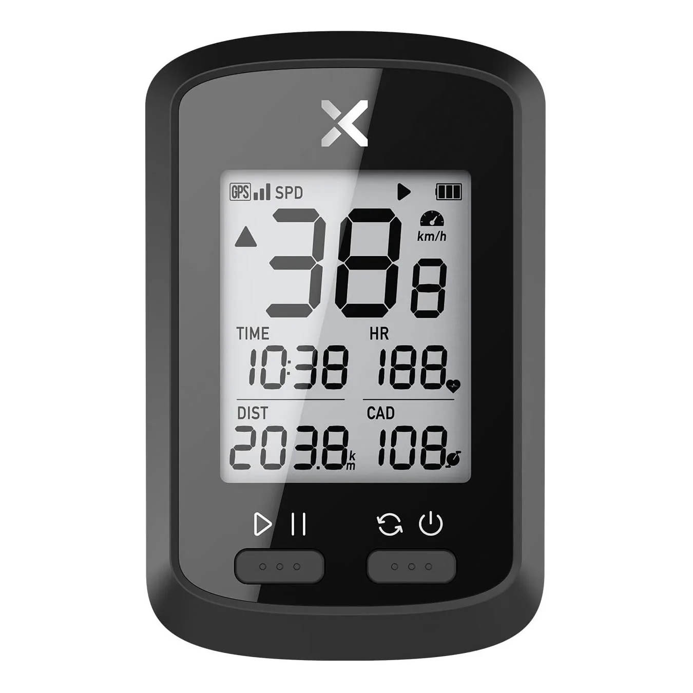 XOSS G+ GPS Bike Computer, Ant+, Bluetooth, 25 Hours Battery, Waterproof, Barometer, Cadence, Heart Rate, Strava