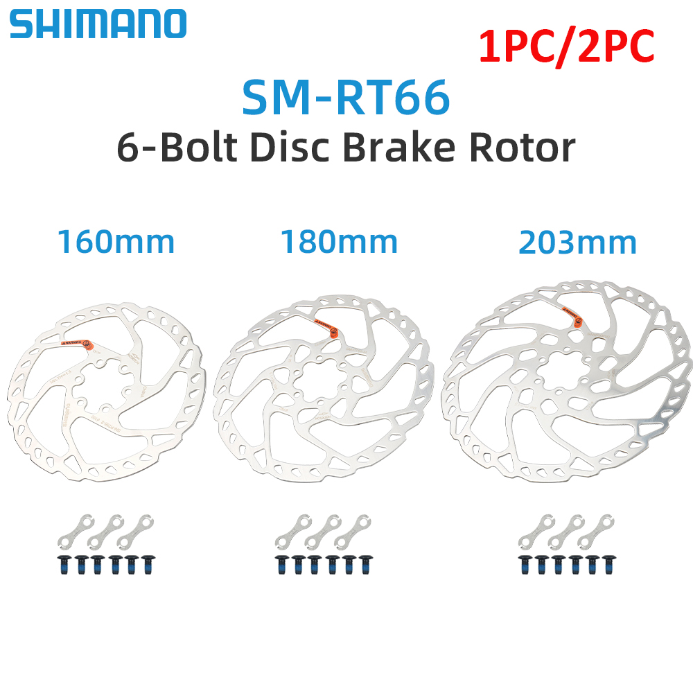 SHIMANO RT66 Brake Disc 6 Bolt Bikes Disc Brake Disc 160MM 180MM 203MM